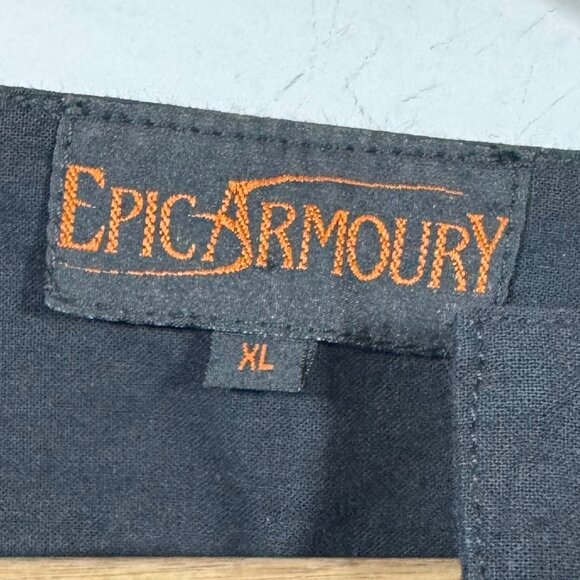 Epic Armoury Godfrey Shirt Epic Black Men's XL Larping Renaissance Castlecore - Picture 9 of 9